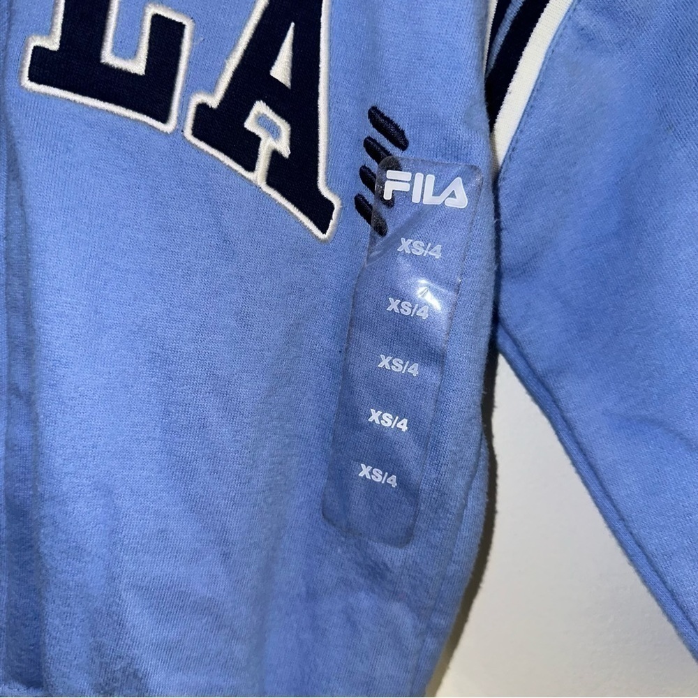 Rare vintage Fila boys zip up hoodie sweatshirt size XS 4 - Picture 3 of 7